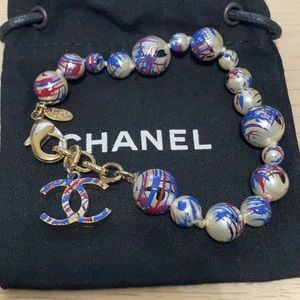 NWOT Chanel Graffiti Bracelet with CC